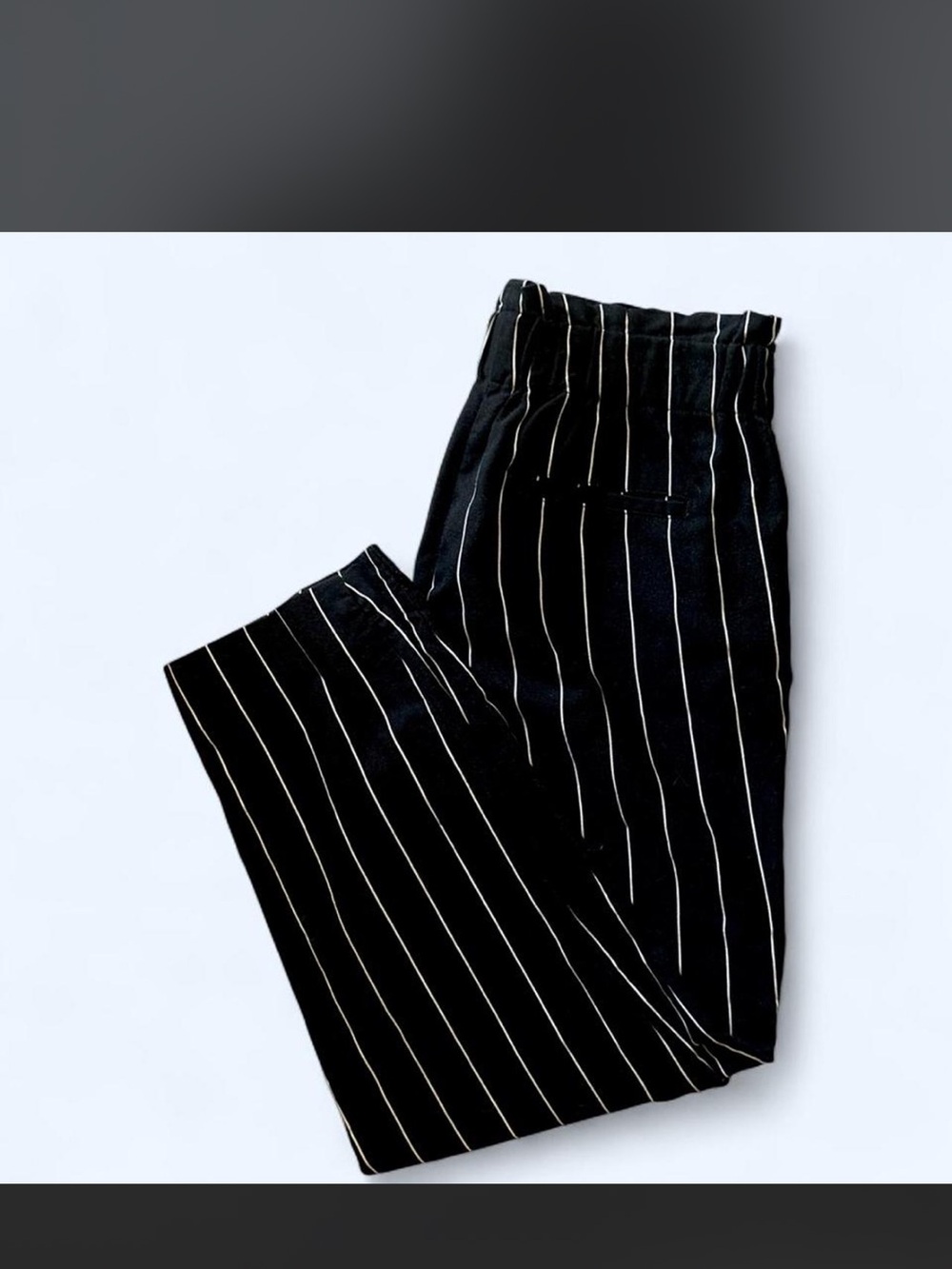 Ann Taylor Black Pinstripe Trousers